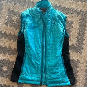 REI Women's Turquoise and Black Vest packable
